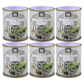 6X Metallic Silver Gloss Non-Drip Paint 300ml Tin Paint